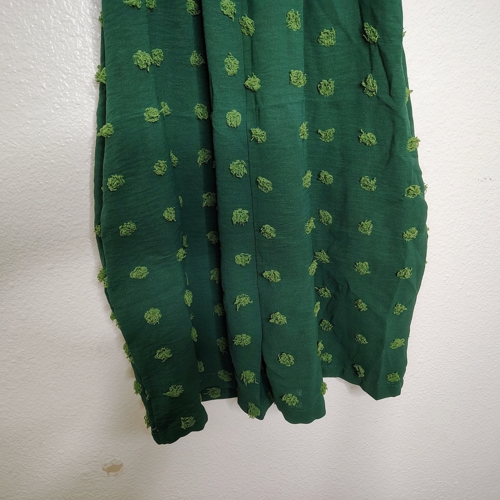 Buauty Women's Green Sleeveless Loose Adjustable Strap Romper with Pockets Sz S - Picture 5 of 14